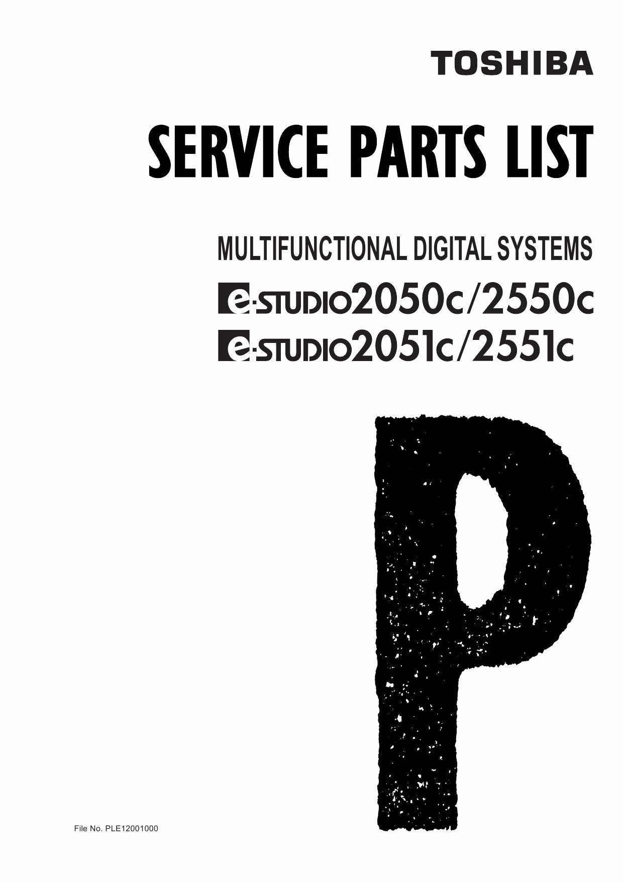 TOSHIBA e-STUDIO 2050c 2051c 2550c 2551c Parts List Manual-1